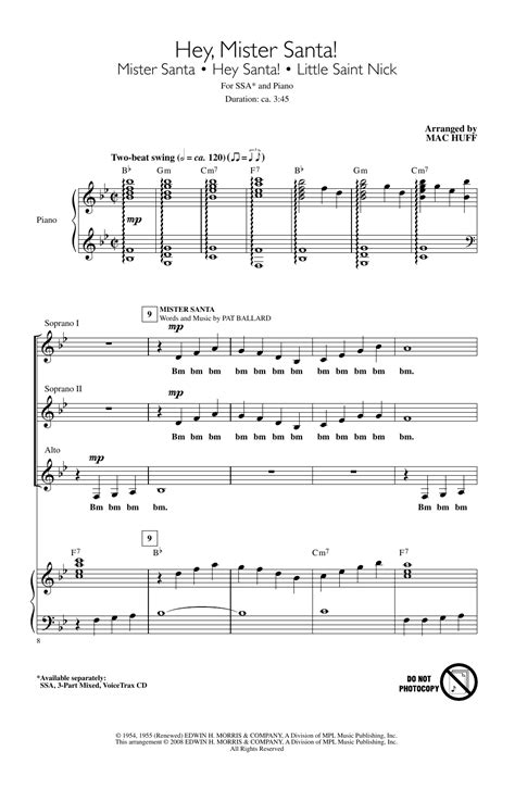 Hazuki no yume has requested past usages of her translations to be removed. Hey, Mister Santa! Sheet Music | Mac Huff | SSA Choir