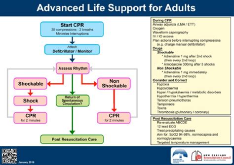 Anzcors Advanced Life Support Flowchart 1 Reproduced With