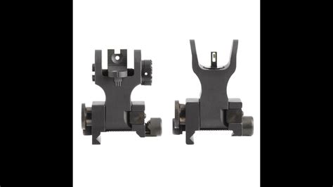 Ar 15 Tritium Flip Up Backup Iron Sights Buis Csat Aperture And Tritium