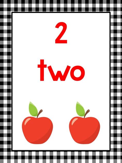 20 Printable Apple Themed Numbers Posters Numbers 1 20 Etsy