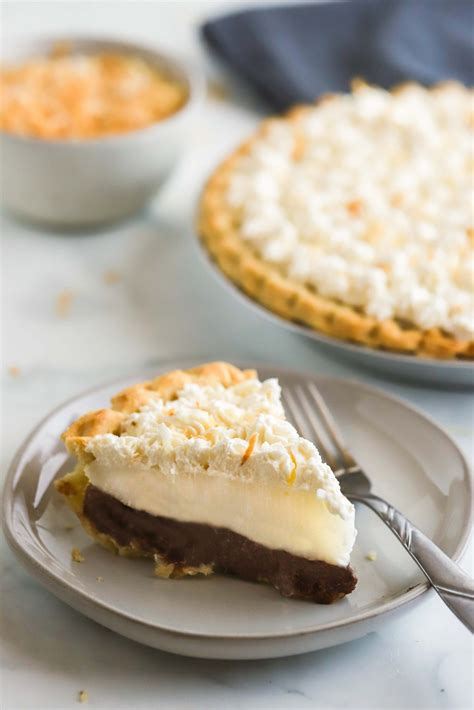 Chocolate haupia pie is made of coconut and has been a beloved dessert to the islands. Chocolate Haupia (Coconut) Pie Recipe | Wanderzest