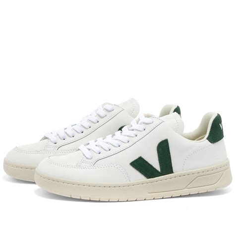 Veja Womens V12 Sneaker White And Cypress Green End