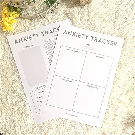 Anxiety Tracker Printable Etsy