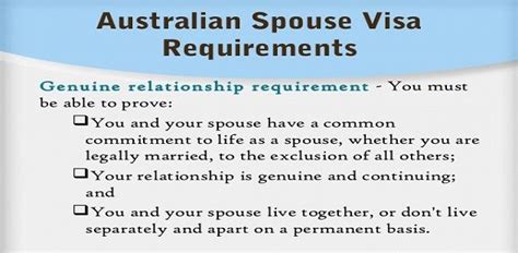 australian spouse visa major requirement living together spouse you must visa australian