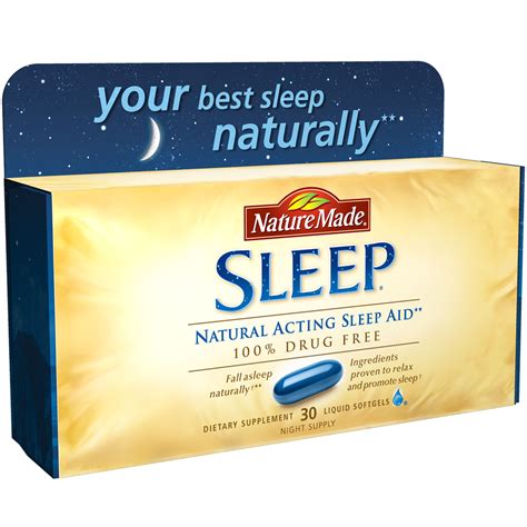 Nature Made Softgel Sleep Natural Sleep Aid 30 Count Health And Personal Care