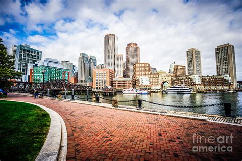 Boston Skyline Harborwalk Picture Photograph By Paul Velgos Fine Art