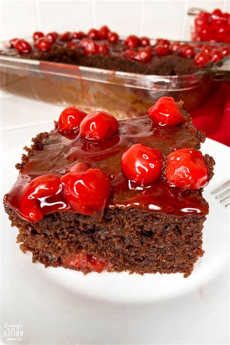 Easy Chocolate Cherry Cake Grannys In The Kitchen