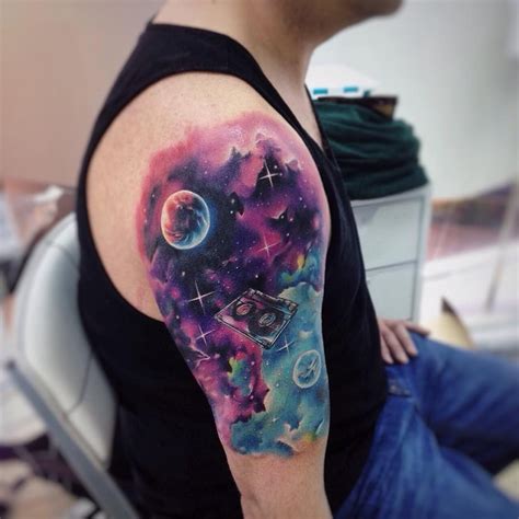 Watercolor Tattoo On Sleeve Images The Style Inspiration