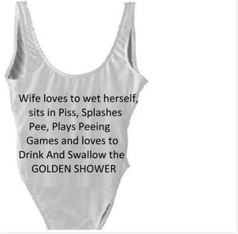 Wife Loves To Wet Herself Sits In Piss Splashes Women Swimwear One