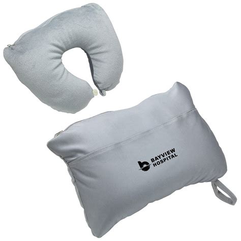Travel Micro Beads Neck Pillow With Pouch Personalization Available Positive Promotions