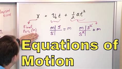 02 Equations Of Motion With Constant Acceleration Velocity Position