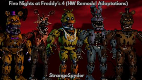 Five Nights At Freddy S 4 All New Nightmare Animatronics Youtube