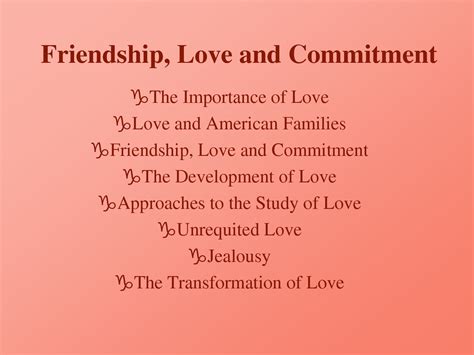 Friendship Love And Commitment