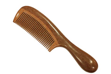 Red Sandalwood Beard And Hair Comb With Rounded Handle Wc001 Medium