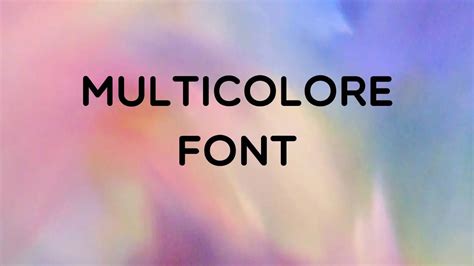 Multicolore Font Free Download