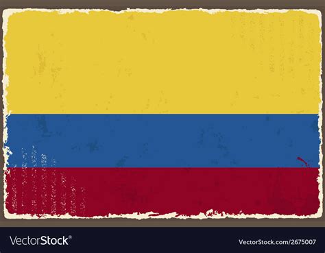 Colombian Grunge Flag Royalty Free Vector Image
