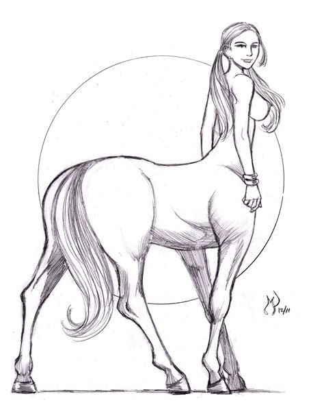 Rule 34 Breasts Centaur Drawn Female Greek Mythology Michael Powell Monochrome Mythology Taur