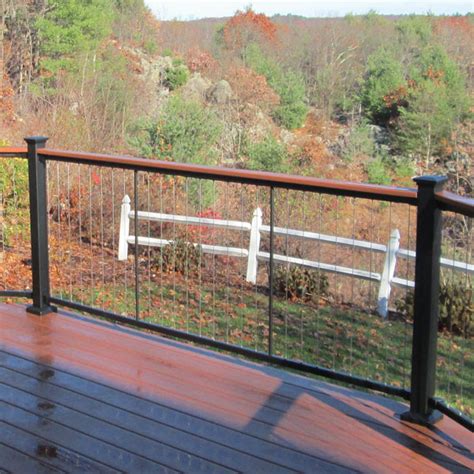 Fortress Vertical Cable Deck Railing Image Gallery Decksdirect