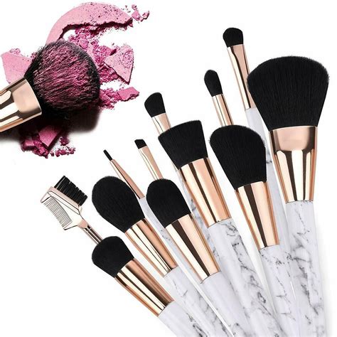 Marble Make Up Brushes Professional Pieces Girls Marble Makeup Set Eyeshadow It Cosmetics