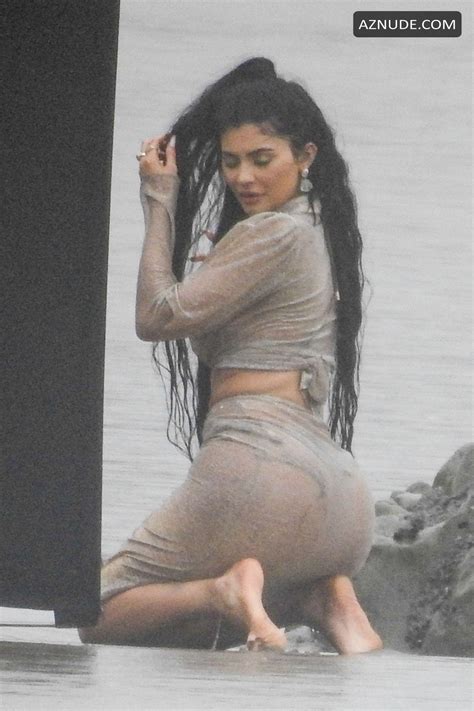 Kylie Jenner Sexy In See Through And Sequins During A Very