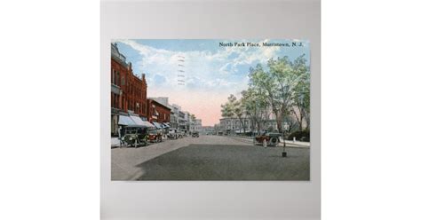 Park Place Morristown Nj 1915 Vintage Poster Zazzle