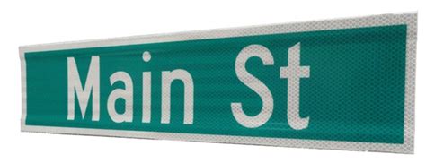 Extruded Aluminum Street Name Sign 6 Upper Lower Case