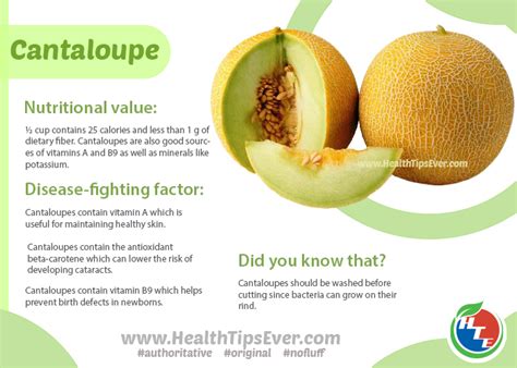 Cantaloupe Health Benefit With Infographics Health Tips Ever Magazine