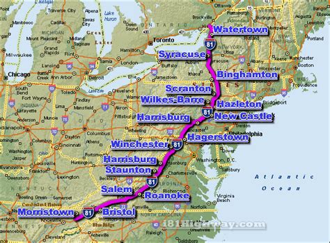 I 81 Interstate 81 Road Maps Traffic News