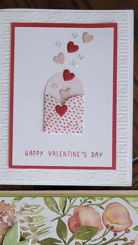 Two Valentine S Day Cards One With A Cupcake And The Other With Hearts