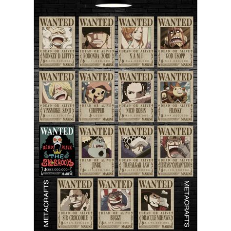 One Piece Wanted Posters Updated Bounties Post Wano Arc High Quality Shopee Philippines