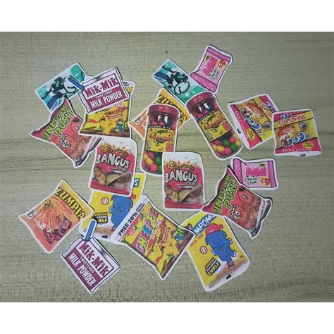 20 Pcs Pinoy Snaks N Sweetz Sticker Pack Aesthetics Journal Shopee Philippines