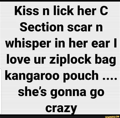 Kiss N Lick Her C Section Scar N Whisper In Her Ear I Love Ur Ziplock Bag Kangaroo Pouch Shes