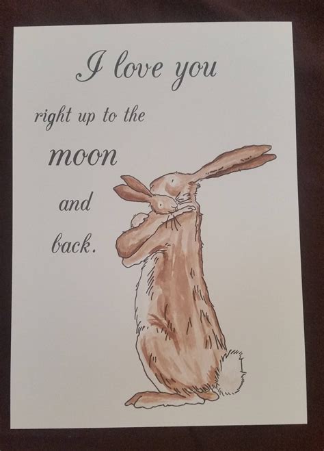 A4 Guess How Much I Love You Rabbit Cuddle Sam Mcbratney Anita Etsy