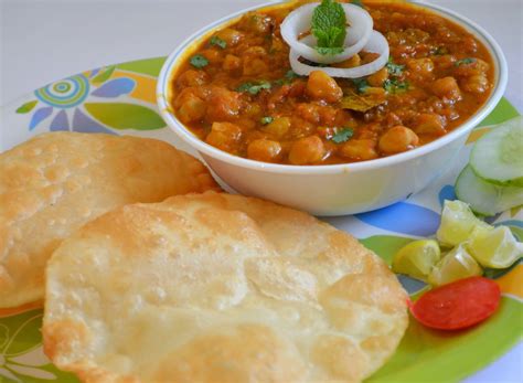 It is a combination of chana masala (spicy white chickpeas) and bhatura/puri, a fried bread made from maida. Punjabi Spicy and Tasty Chole Bhature Recipe