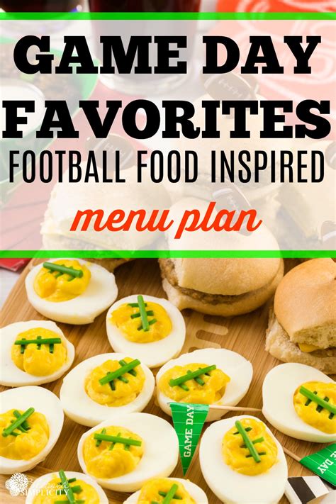 Gameday Favorites Football Food Menu Plan Football Food Football