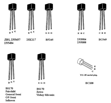 Common Transistor Pinouts