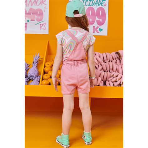 Jardineira Infantil Feminino Verão Kidszinho Baby