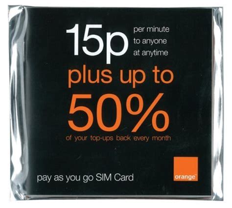 Orange Uk Gsm Prepaid Micro Sim Card For Iphone 4 Ipad