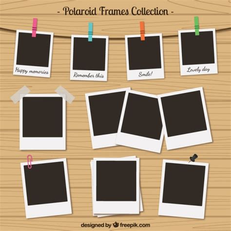 As you can see in the screenshot below they have some stains, wrinkles etc. Polaroid frames collection in retro style Vector | Premium ...