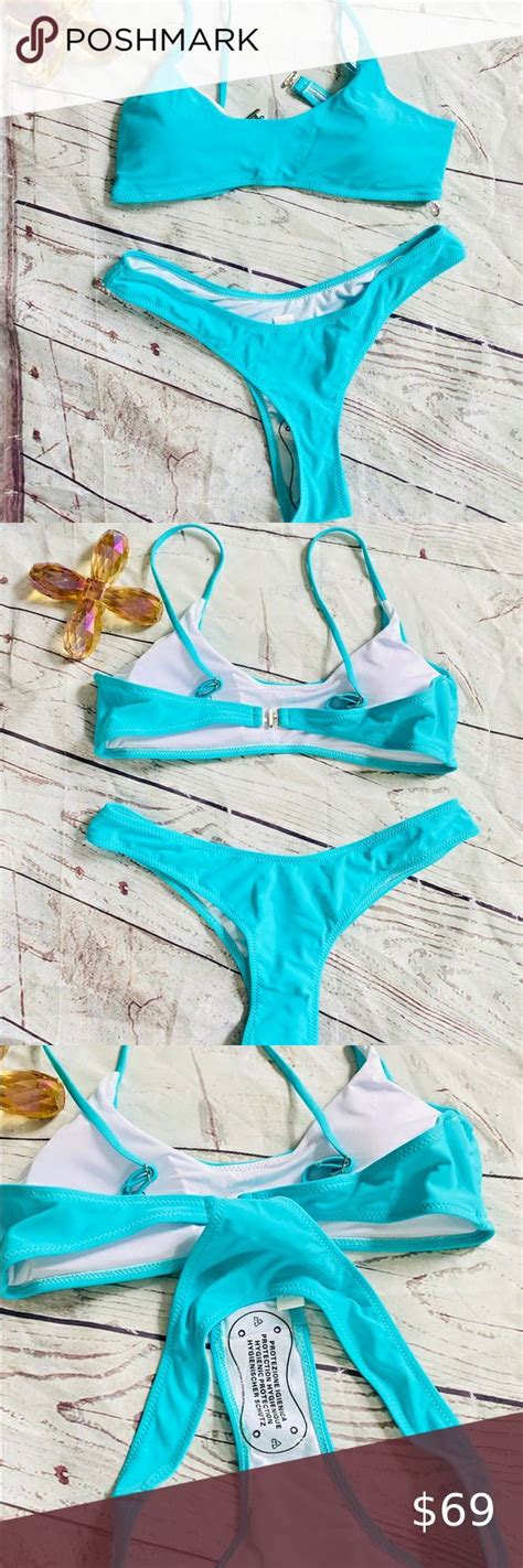 Womens Turquoise Two Piece Bathing Suit N Womens Turquoise Two Piece