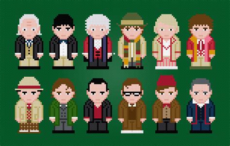 The Twelve Doctors Doctor Who Cross Stitch Pattern