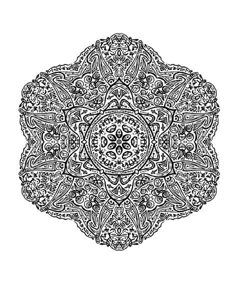 Free Mandalas Page Mandala To Color Adult Very Difficult 2