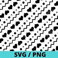 Love Heart Zigzag Zig Zag Dot Pattern SVG PNG Instant Digital | Etsy