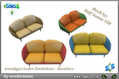 Blackys Sims 4 Zoo Trendy Leather Armchair By Weckermaus • Sims 4