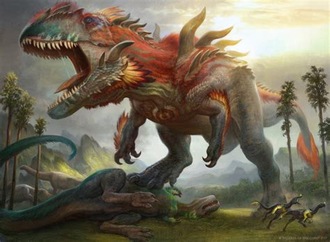 Dino Art Artwork For Magic The Gatherings New Legendary Dinosaur By