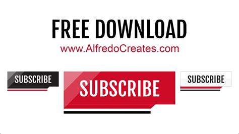 Free Youtube Subscribe Button Design Process Alfredocreates Youtube
