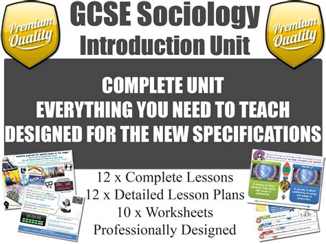 Introduction Unit GCSE Sociology Lessons Teaching Resources Sociology Lesson