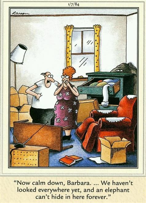 Funny Take On The Elephant In The Room Far Side Cartoons Far Side