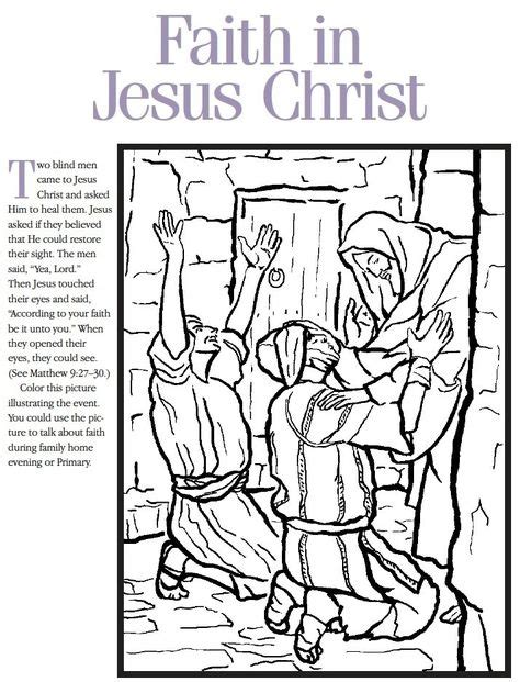 Lds Games Color Time Faith In Jesus Christ Coloring Pages