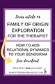 Family Of Origin Worksheet